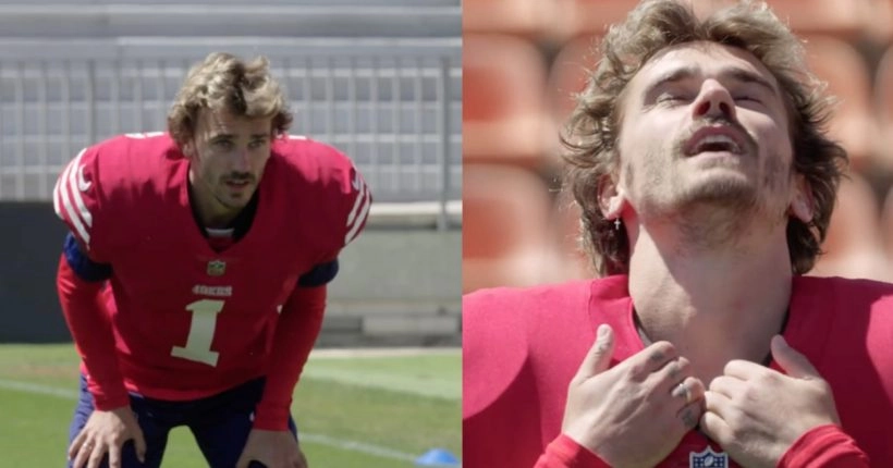 Quand Antoine Griezmann se prend pour un footballeur américain et défie une pointure de la NFL