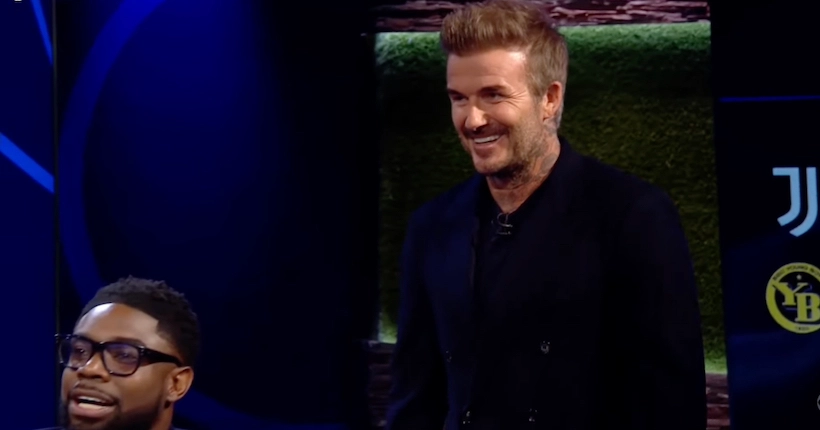 David Beckham surprend Thierry Henry et Kate Abdo et effraie Micah Richards sur le plateau de CBS Sports Golazo