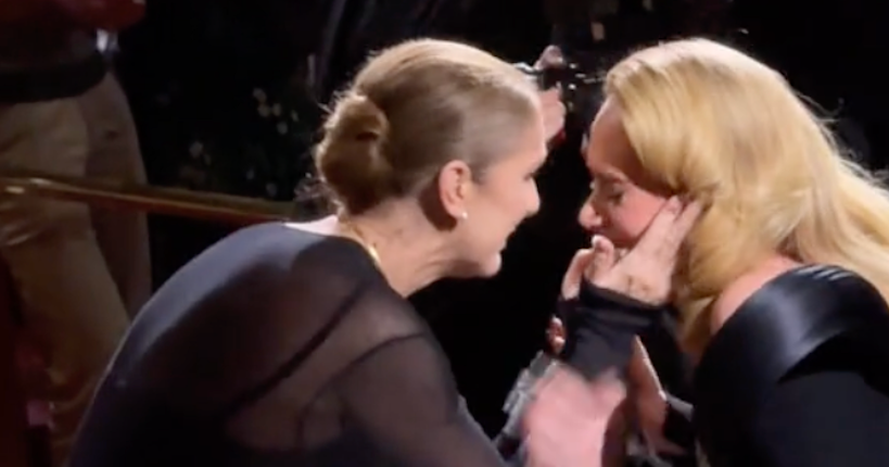 Non, on ne pleure pas, on a juste le câlin entre Adele et Céline Dion dans l’œil