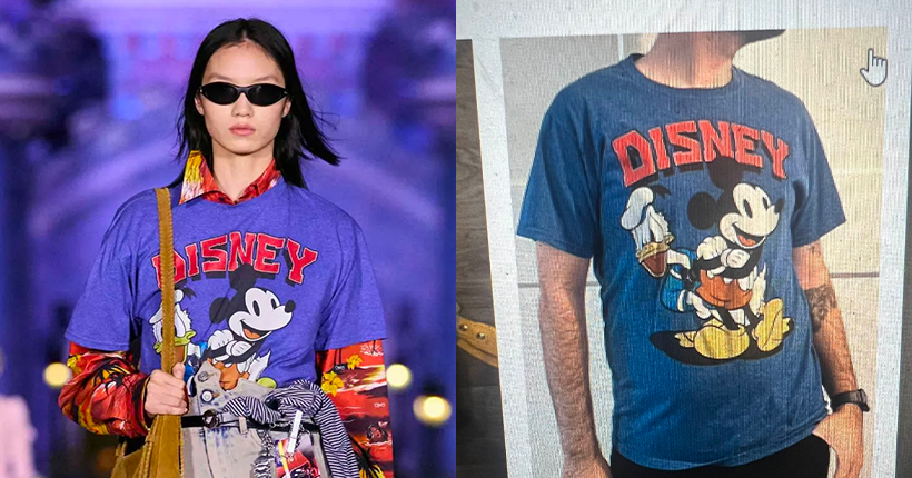 On a retrouvé le mec qui a vendu sur Vinted le T-shirt Mickey et Donald qui a fini dans le défilé Coperni