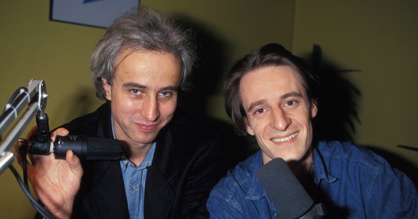 <p>Doc et Difool animateurs vedettes de Fun Radio le 7 mars 1994 a Paris, France. (Photo by Frederic REGLAIN/Gamma-Rapho via Getty Images)</p>
