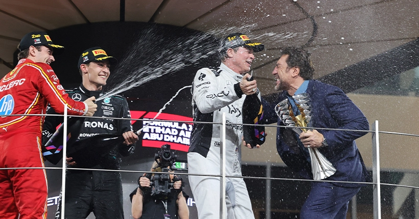 En fait, c’est Brad Pitt qui a remporté le Grand Prix d’Abu Dhabi (et Charles Leclerc a le seum)