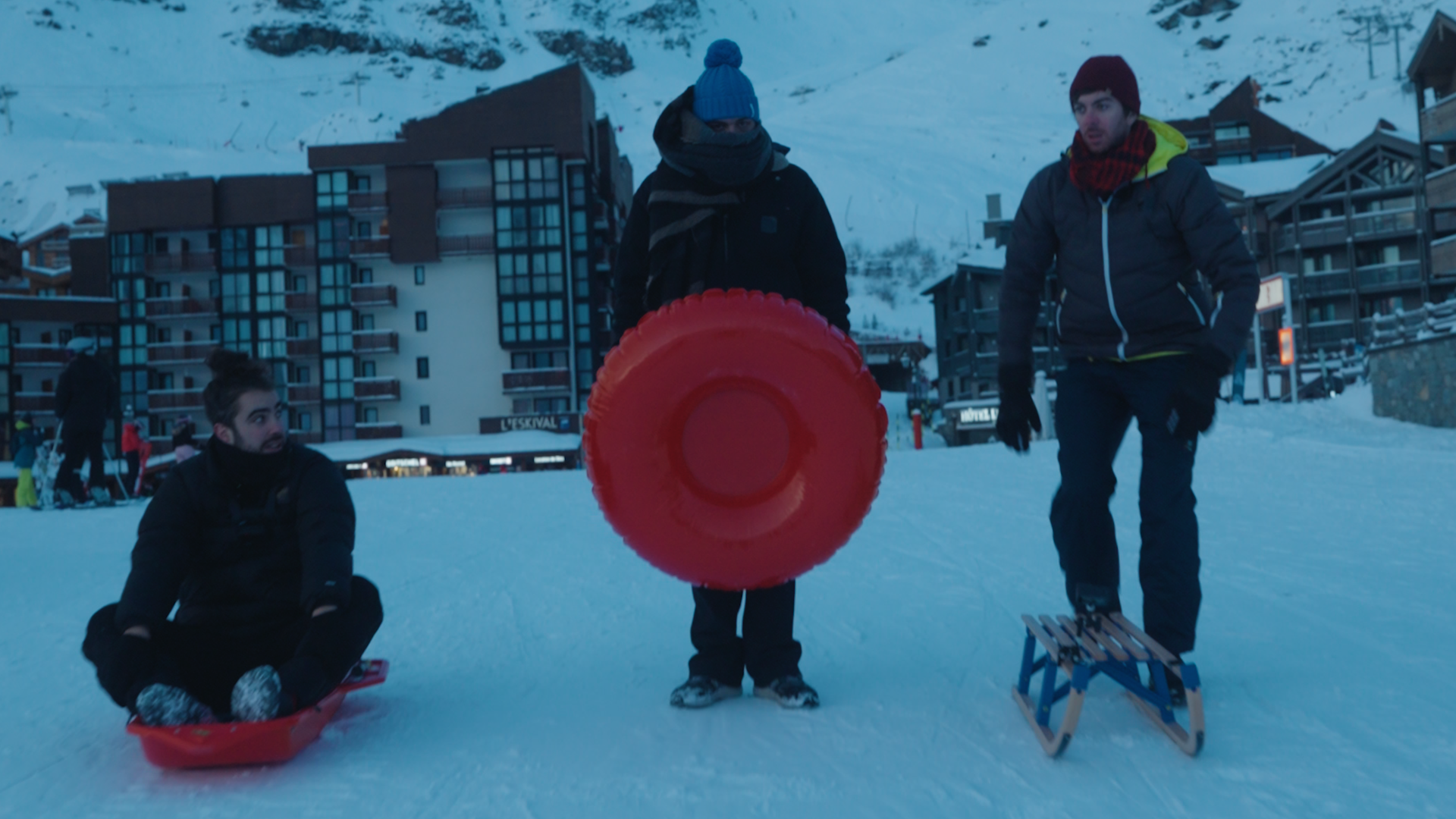 La course de luge d&rsquo;Eliott Doyle, Thibaud Agoston et Hugo P&ecirc;cheur