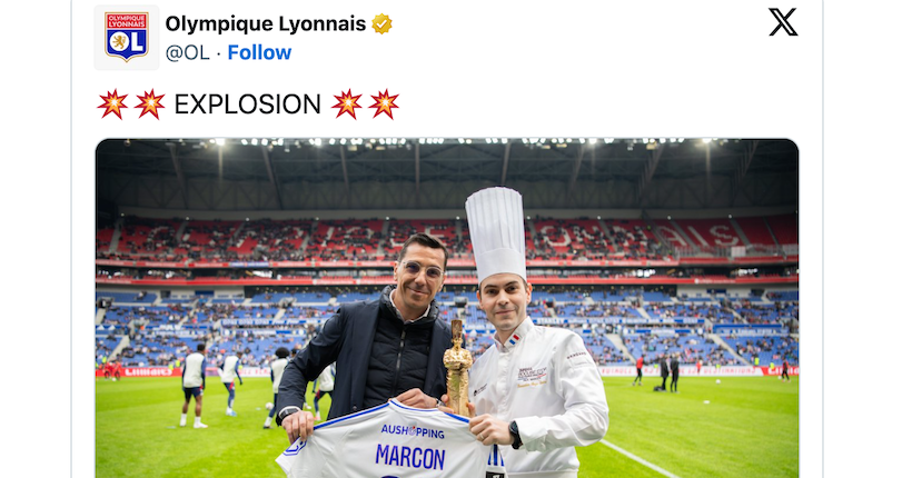 L&amp;#8217;Olympique Lyonnais rend hommage &agrave; un m&egrave;me l&eacute;gendaire fran&ccedil;ais avec le tweet &amp;#8220;Marcon explosion&amp;#8221;