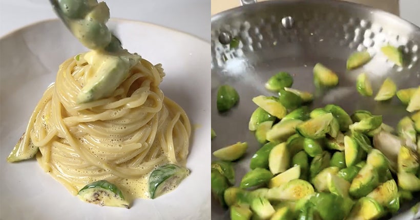 Cette recette de choux de Bruxelles &agrave; la carbonara va vous faire sursauter (mais aussi kiffer)