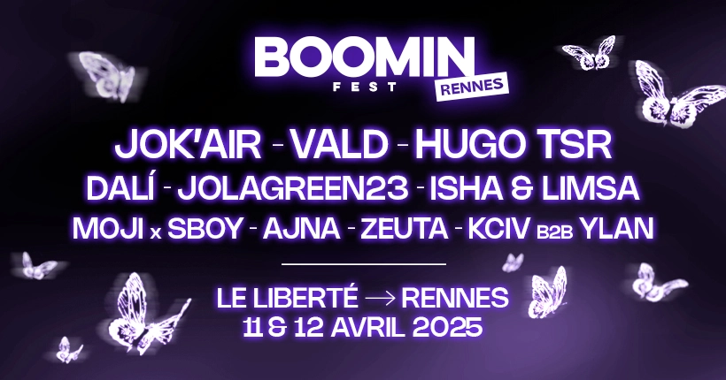 Gagne un pass de deux jours pour assister au BOOMIN Fest Rennes les 11 & 12 avril !