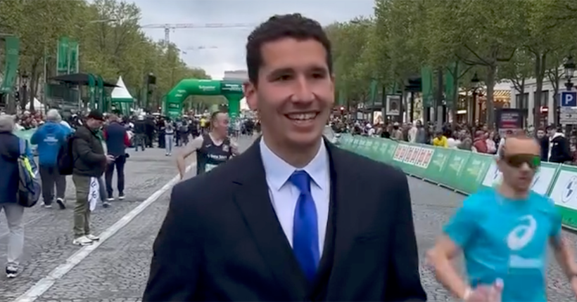 Le marathonien le plus styl&eacute; de France a failli entrer dans l&amp;#8217;histoire (en costume trois pi&egrave;ces)