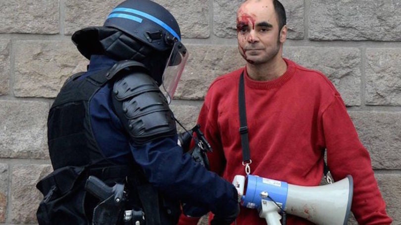 De nombreuses voix s'élèvent contre les violences policières qui émaillent les cortèges de manifestations contre la Loi travail et la Nuit debout (© CGT Publicis)