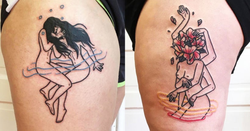 En images : les tatouages coquins et optimistes de Brittny Abad